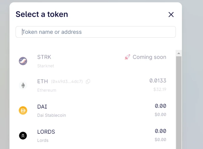 Starknet Token (STRK) airdrop on AVNU